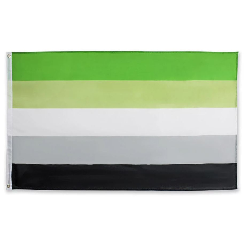 Zac's Alter Ego - 5 x 3 Feet Aromantic with Brass Eyelets Flagge - Mehrfarben